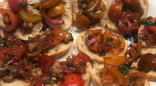 ANSHI organic bruschetta recipe